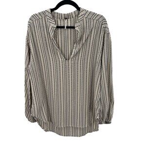 Free People Rhythm of the Night Size Small Boho Tunic Ivory Oversized